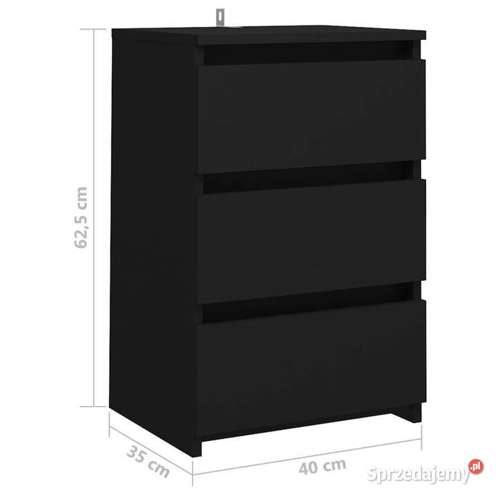 Szafki nocne 2 czarne 40x35x625 WM806214 mazowieckie Warszawa