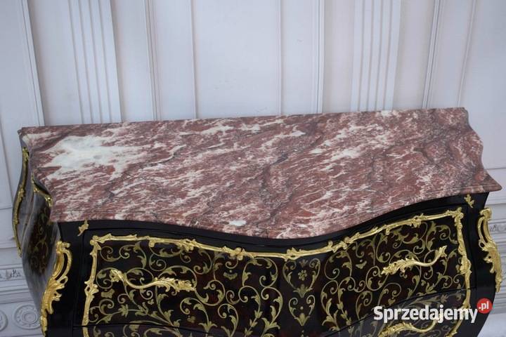 Komoda Boulle Brzuchata Blat Marmur Szafa Drewno Kraków