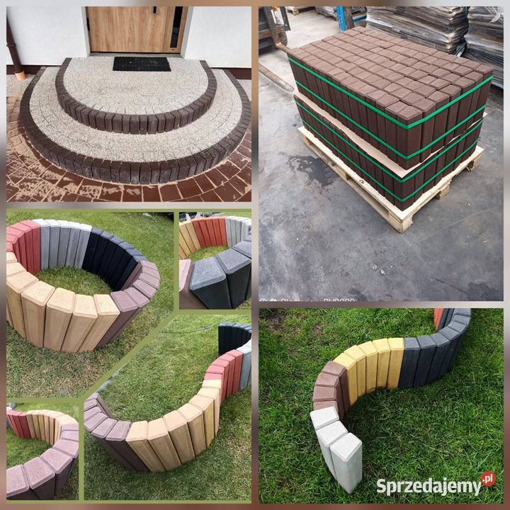 Kostka obrzeże palisady trapezowe betonowe Lipno