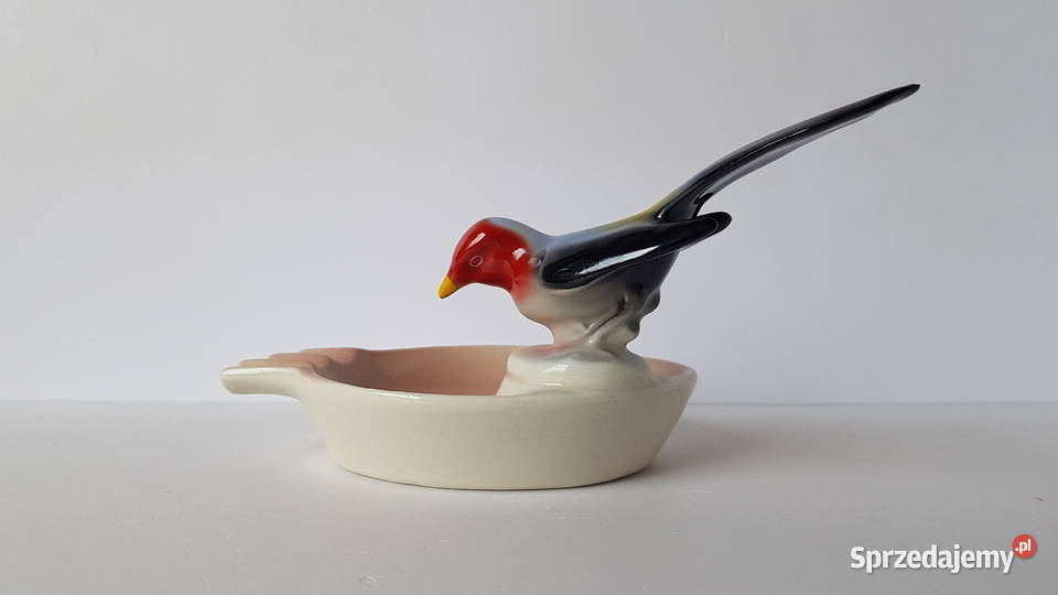 Popielniczka z ptaszkiem ptakiem 2 ptak Chodzież Porcelana i szkło Dąbrowa Górnicza