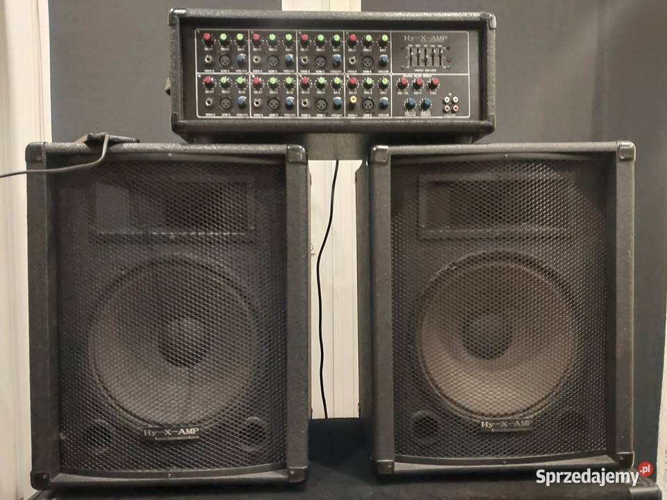 Nagłośnienie kolumny power mikser głośniki Konina