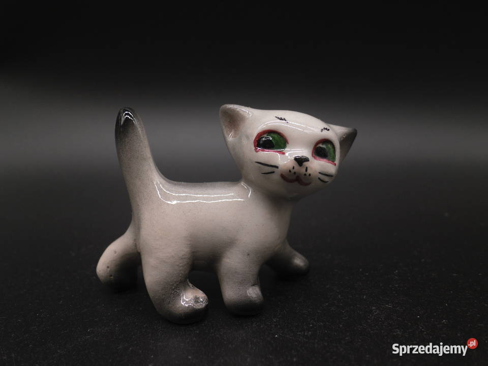 Figurka ceramiczny kotek