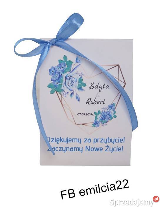 Podziękowania Gości Pudełeczka z Raffaello Ślub Zielona Góra