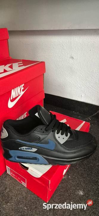 Nike Air 90 czarne z niebieskimi elementami Sportowe Gorzów Wielkopolski