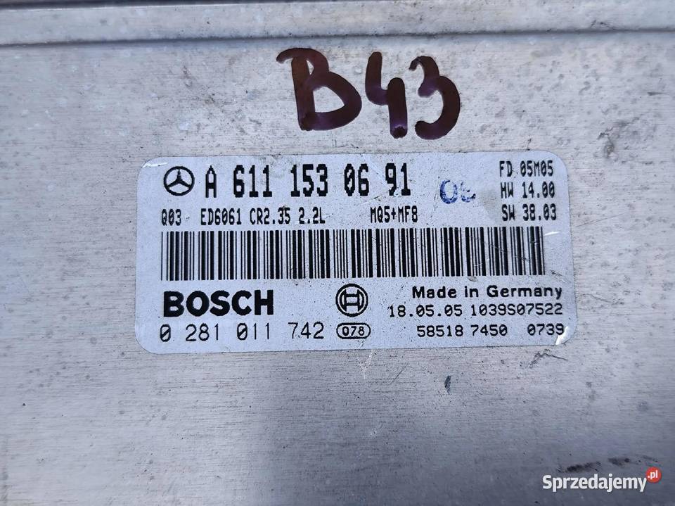 Mercedes Sprinter W901 W902 W903 W904 STEROWNIK Przemęt