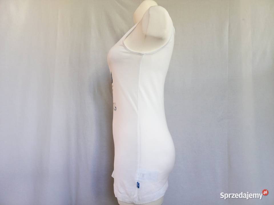 Koszulka Bez Rękawów biała Bokserka r 36 Adidas Białystok