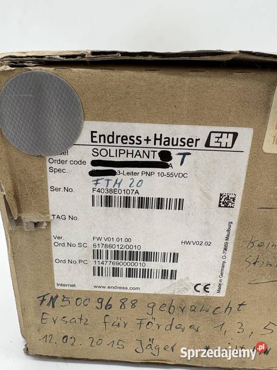 EndressHauser FTM20AG25A Soliphant M mazowieckie Warszawa sprzedam