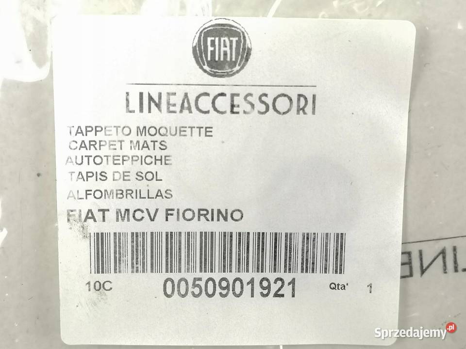 DYWANIKI WELUROWE FIAT FIORINO 2007 Oryginalne