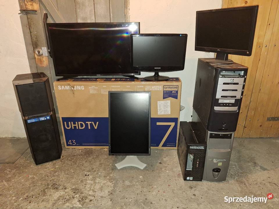 Zestaw elektroniki telewizor smart kolumna małopolskie Kęty