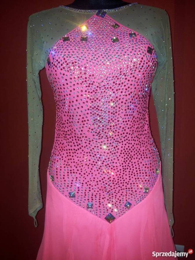 BOGATO zdobiona sukienka do tańca BAS TANIO