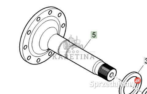 John Deere 6195R Wał Koła Tylni Tylnej Osi Jastrzębniki