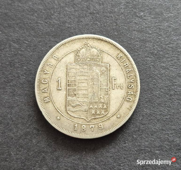 74 WĘGRY srebro 1 Forint 1879 r łódzkie Wola Kruszyńska