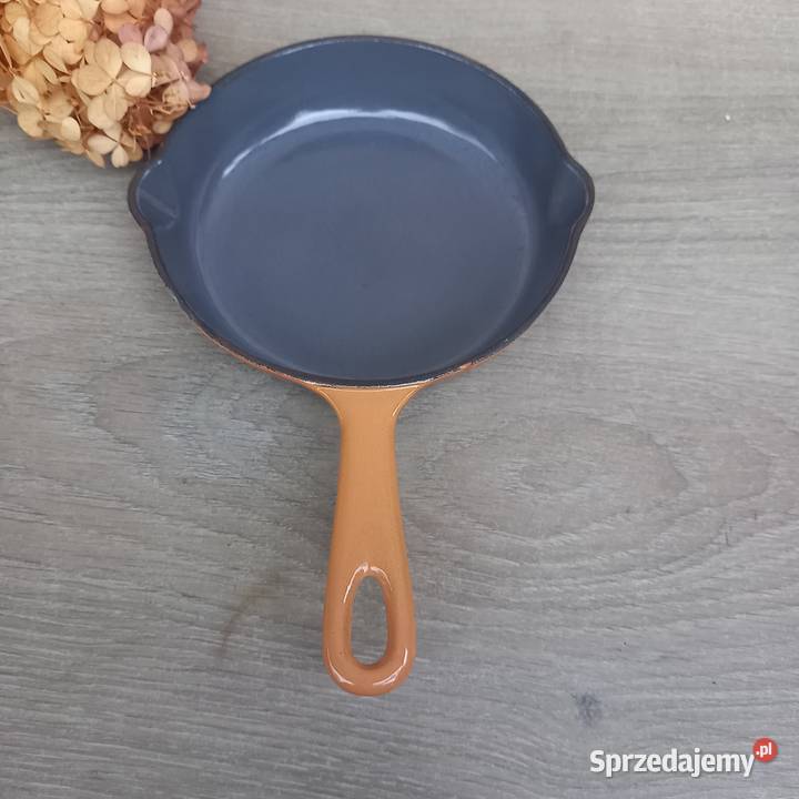 Żeliwna patelnia emaliowana marka Le CREUSET mazowieckie Warszawa