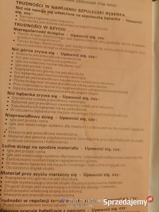 Singer unikat instrukcja obsługi księgarnia Warszawa
