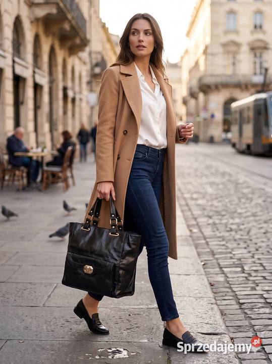 Duża Torba DKNY Vintage Skórzana 100 Oryginał mazowieckie