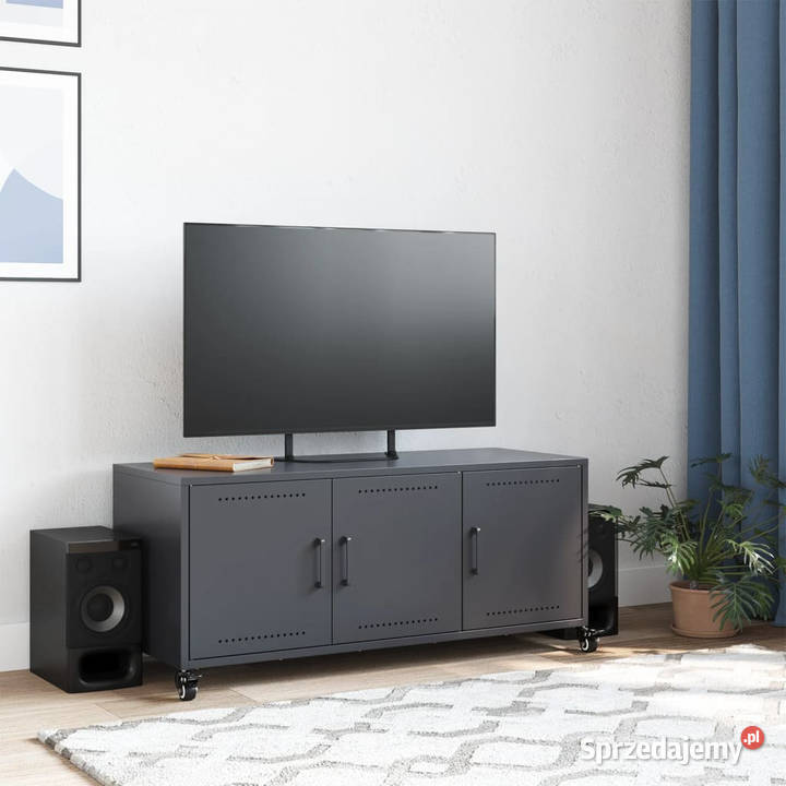 Szafka RTV antracytowa 1005x39x435 stal WM846646 Warszawa