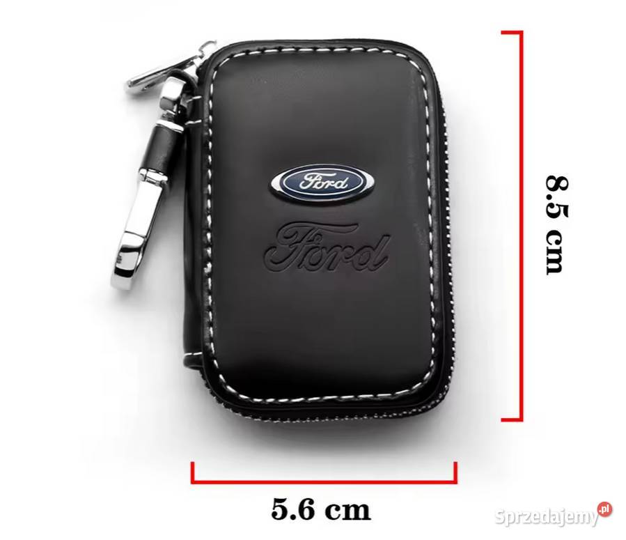 FORD BRELOK ETUI NA KLUCZYKI SKÓRA CHROM