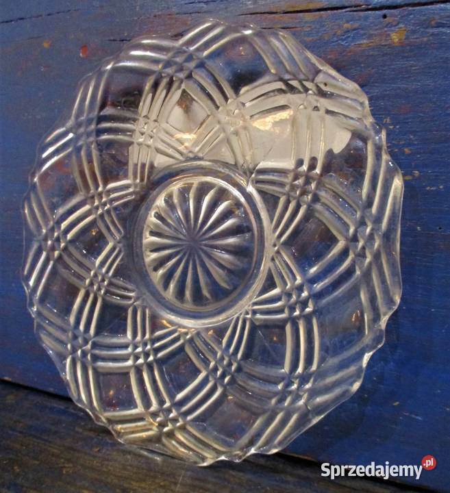 Szklany Talerzyk Deserowy PRL Nieporęt