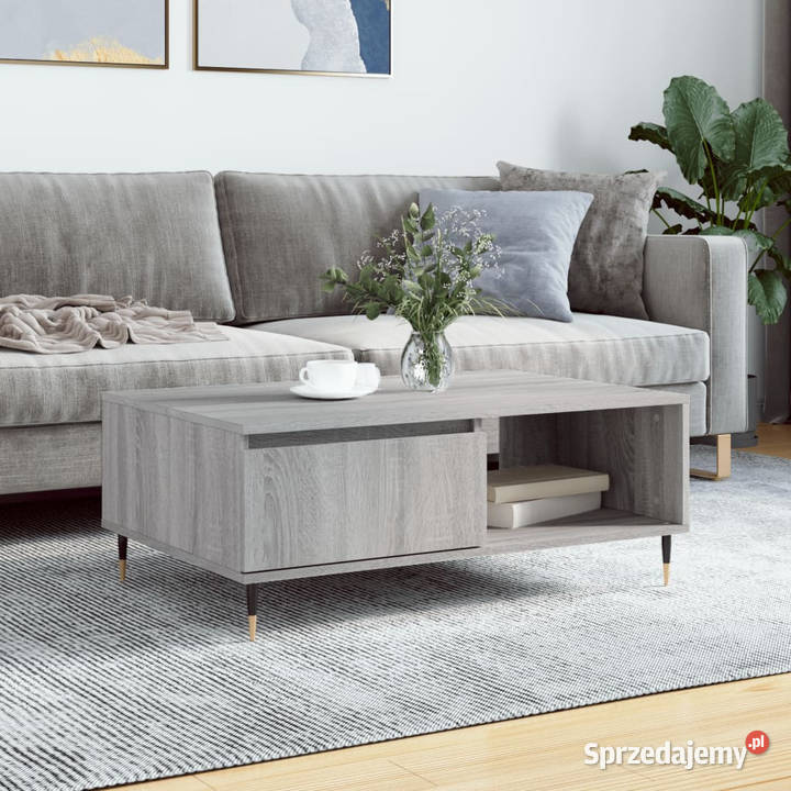Stolik kawowy szary dąb sonoma 90x60x35 WM827058 Warszawa