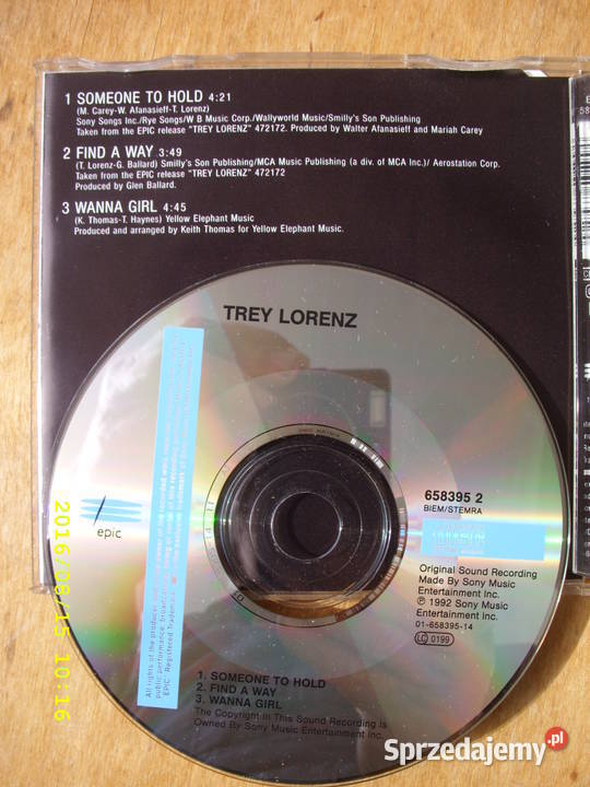 Rock CD singiel TREY LORENZSOME ONE TO 1992 CD Wołów sprzedam