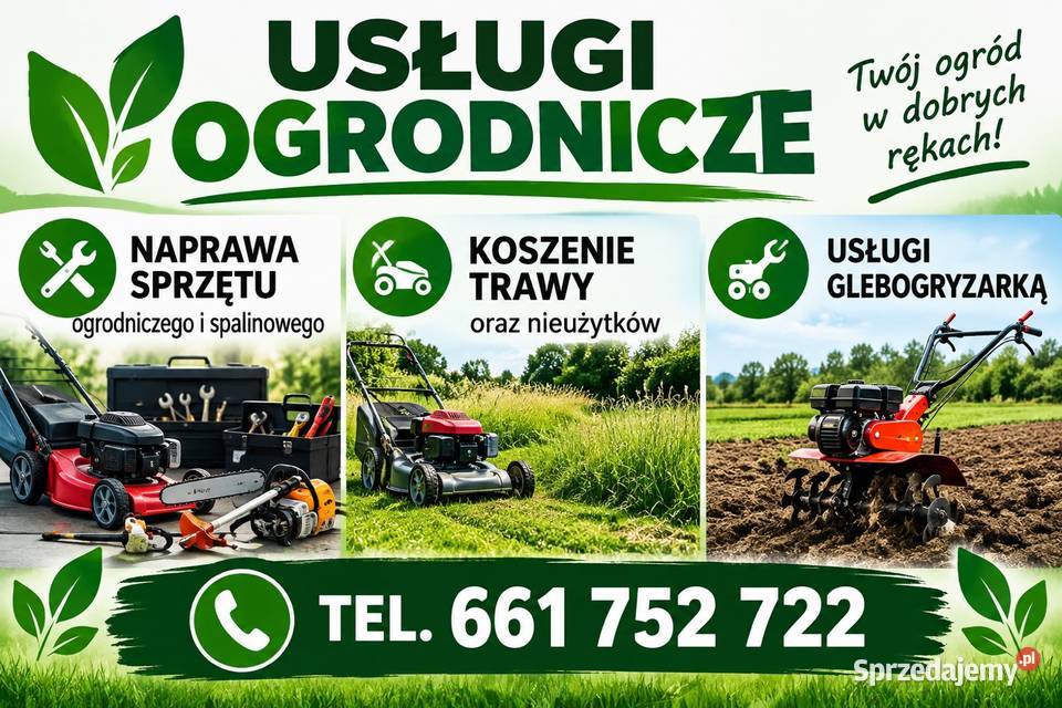 Oferuje usługi ogrodnicze