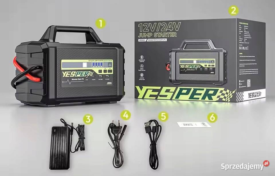 BOOSTER urządzenie rozrucho YESPER Monster Start Urządzenia rozruchowe (boostery) Gdańsk sprzedam