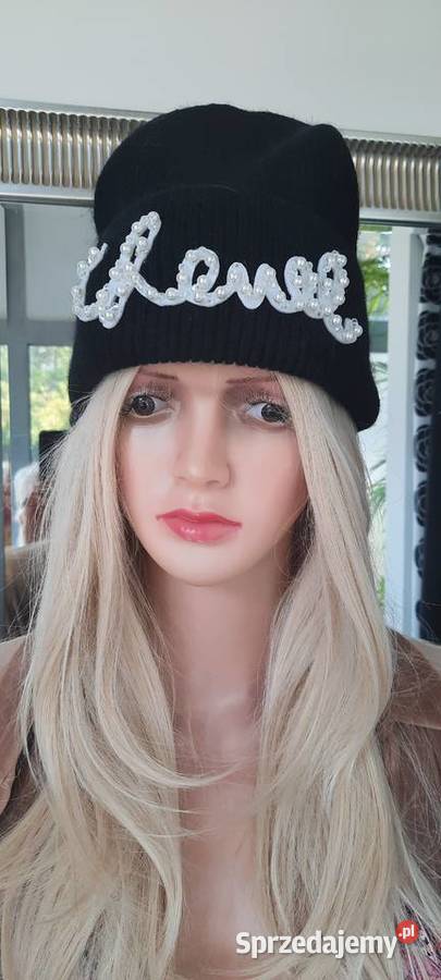 czapka zimowa czarna angorka sprzedam