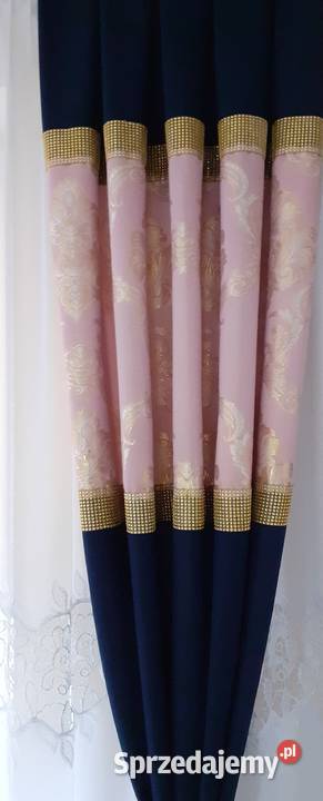 Zasłony ze złotym ornamentem sprzedam