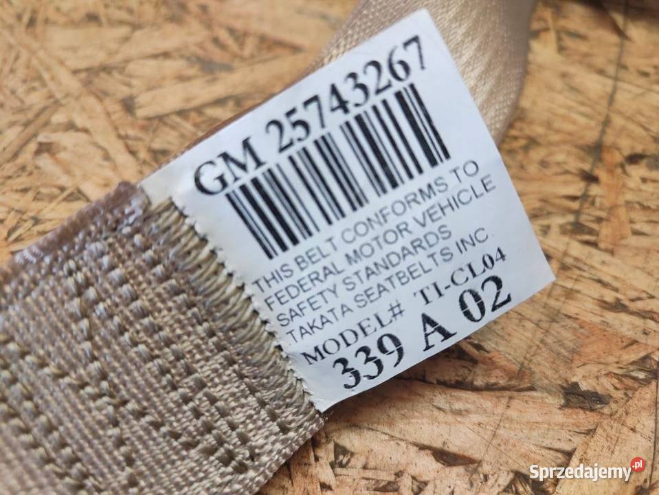 Pas Bezpieczeństwa Prawy Tył Cadillac CTS I Pleszew