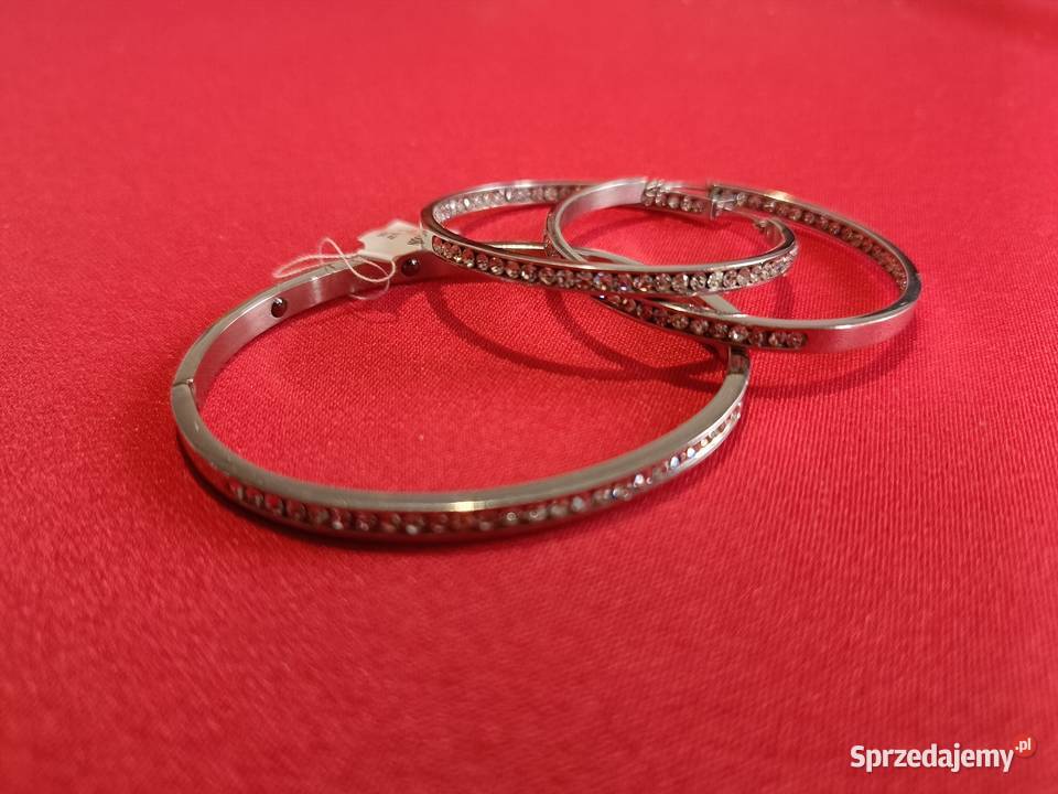 Bransoletka plus kolczyki stal szlachetna Oława