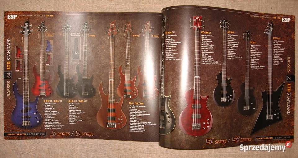 ESP LTD Guitars Basses 2012 USA Product Catalog Kępice