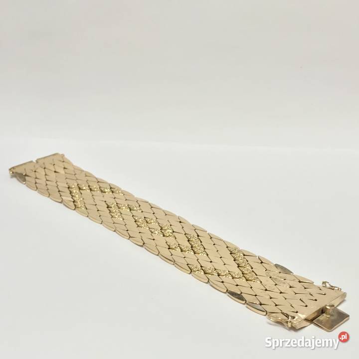Złota BRANSOLETKA damska 18K półsztywna CUDOWNA Warszawa