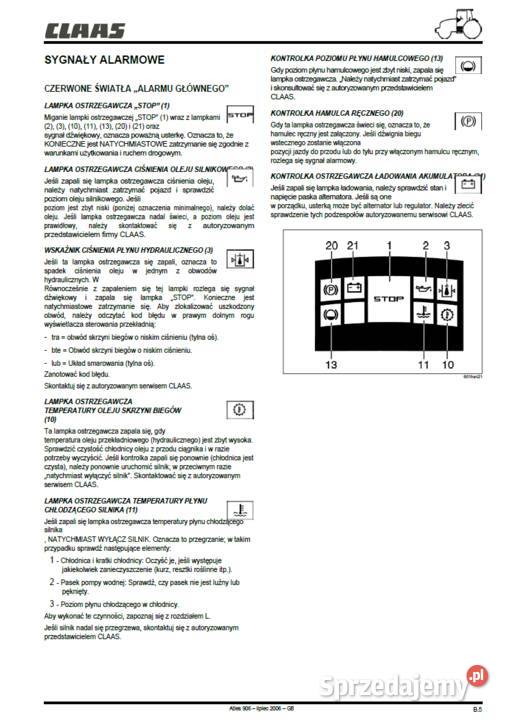 Claas Atles 926 936 946 instrukcja obsługi Gdańsk sprzedam