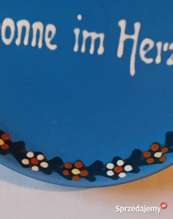 Ręcznie malowany zawieszany talerz majolika ok