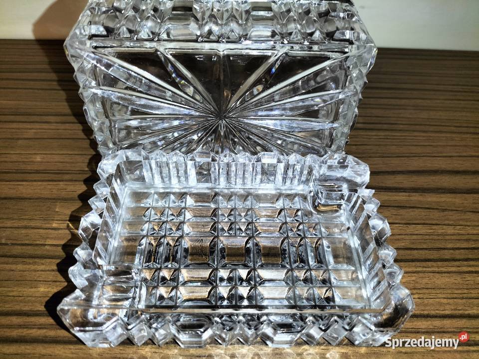 PIĘKNA KRYSZTAŁOWA popielnica papierośnica z dolnośląskie Wrocław