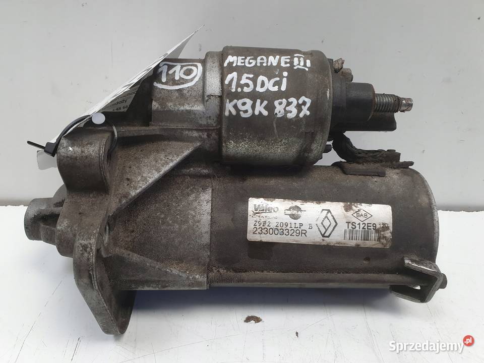 Renault Megane III 15 DCI ROZRUSZNIK valeo Układ elektryczny, zapłon lubelskie