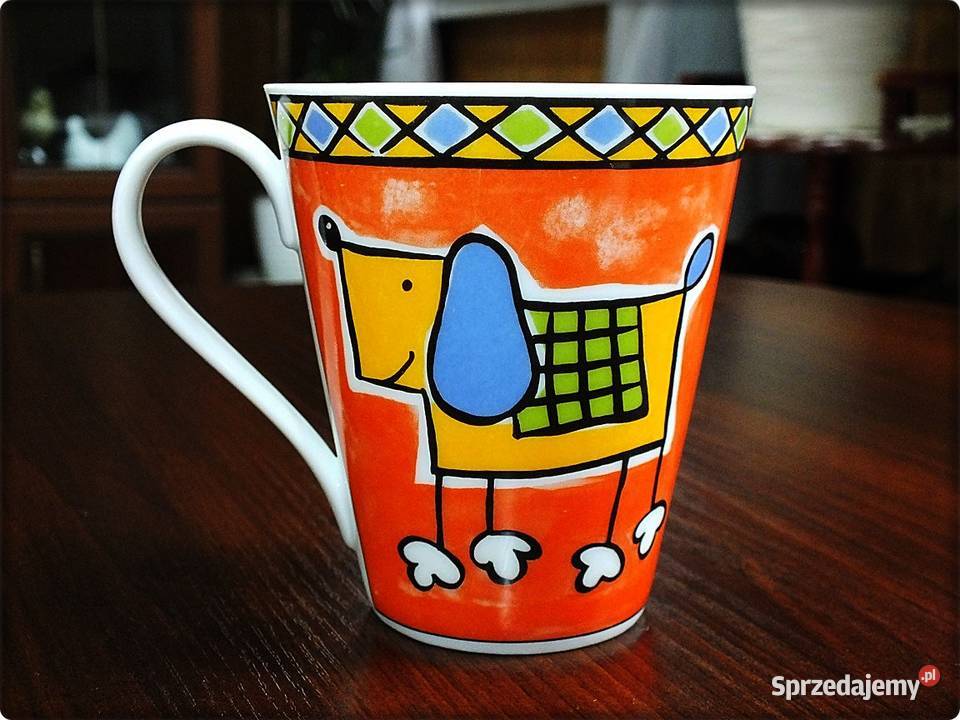 Kubek porcelanowy z pieskiem Bark Kora Kubki Żary sprzedam