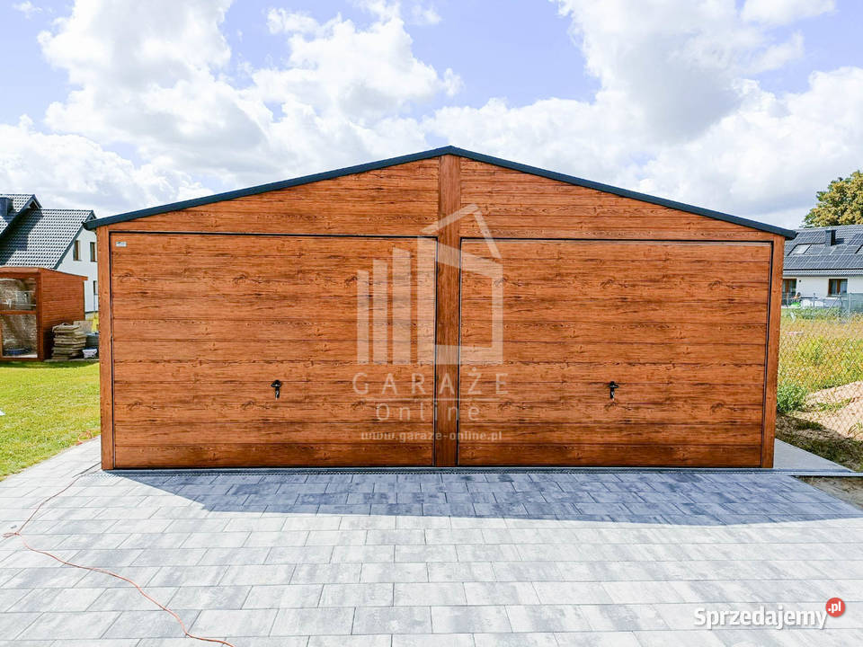 GARAŻ BLASZANY 6m x 5m dwuspad 2x Brama wiata Lublin