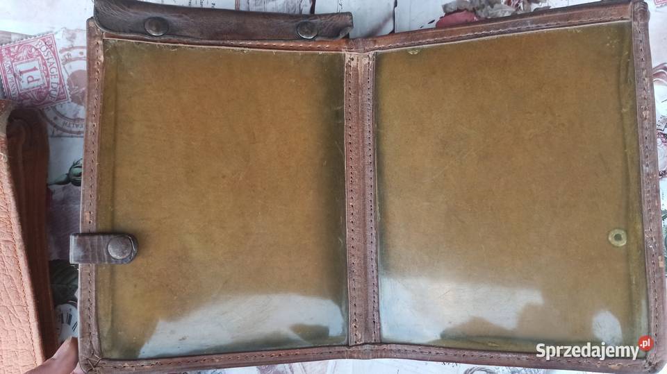 Stare skórzane torby aktówki raportówki Wieluń