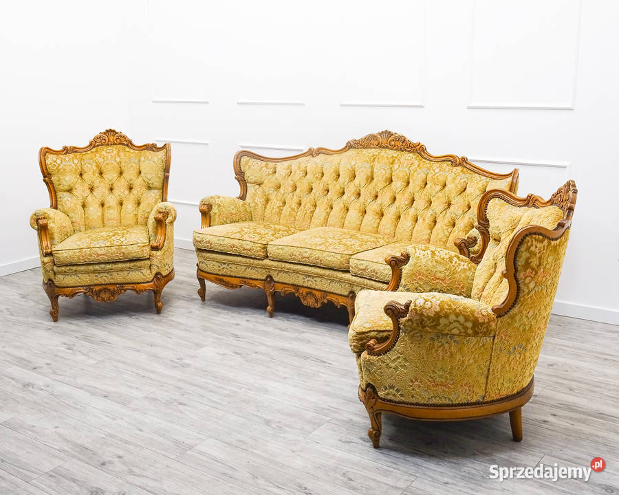 Francuski KOMPLET MEBLI do SALONU Ludwik ZESTAW wielkopolskie Kalisz