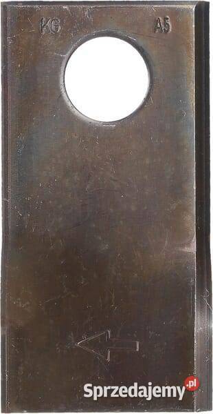 Nożyk kosiarki rotacyjnej prawy 93x47x3 mm otwór
