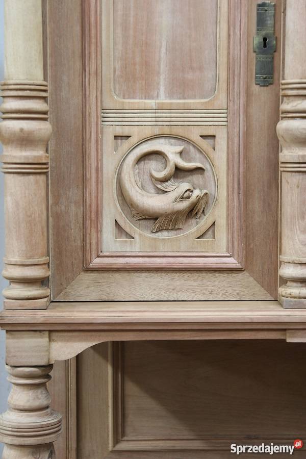 Orzechowy Kredens Secesyjny Oczyszczony mazowieckie Marki