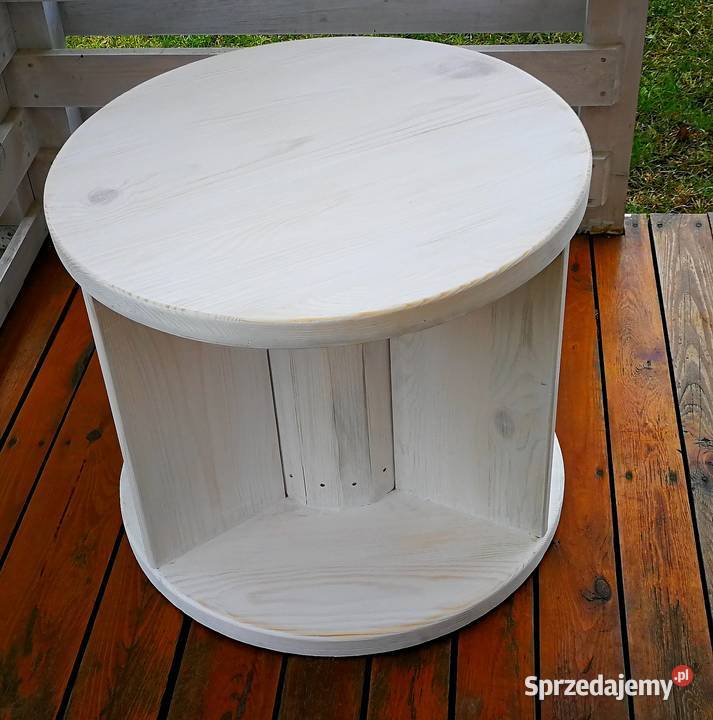 Stolik ze szpuli ława drewniana loft stolik z 55cm