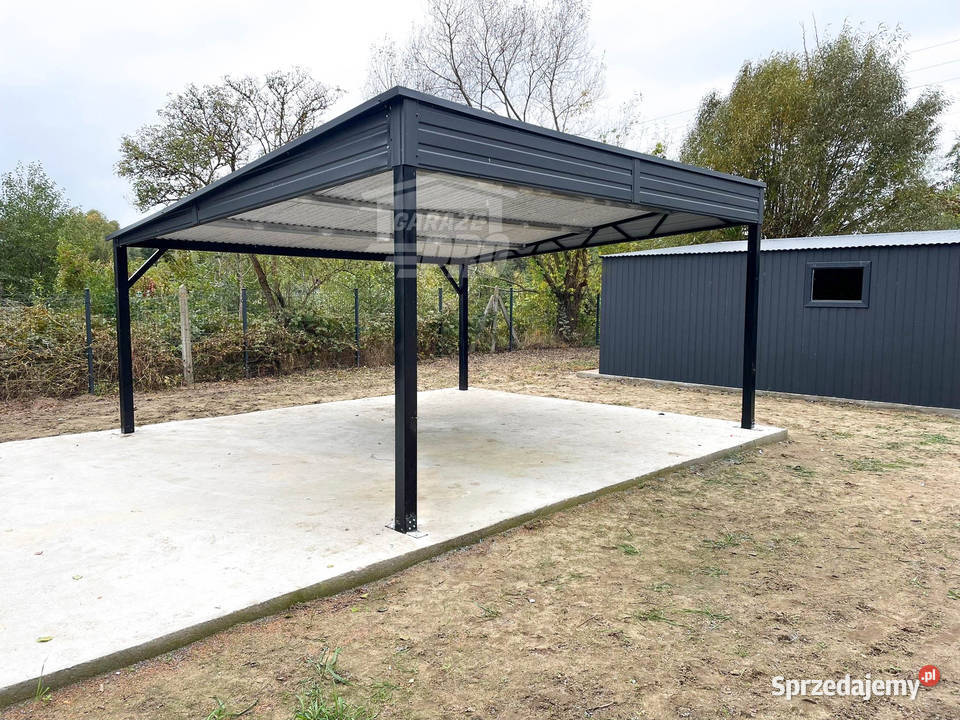 Wiata samochodowa CarPort 6x58m antracyt dach Września sprzedam