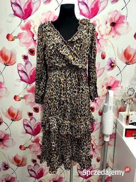 river island sukienka modny wzór panterka print Choszczno