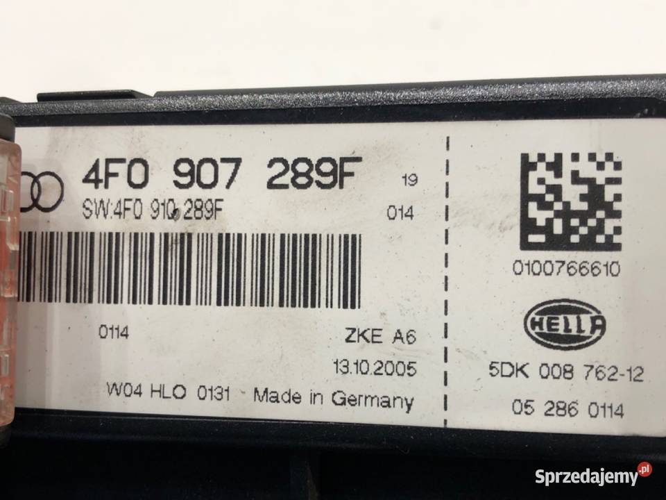 MODUŁ KOMFORTU AUDI A6 C6 4F0907289F Kombi 0411