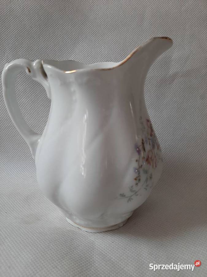 Porcelanowy ręcznie malowany mlecznik niemiecki Inowrocław