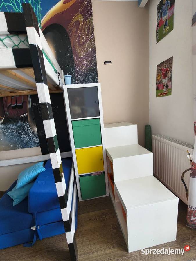 Łóżko piętrowe Bramka 90x200 regały IKEA TROFAST Kraków