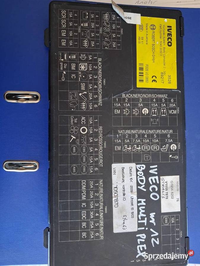 Body komputer 2 iveco stralis eurocargo 2009 Sierakowice