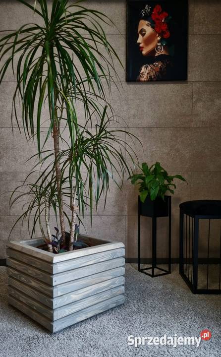 Donica drewniana 3D nowoczesna donica na taras Kalety sprzedam